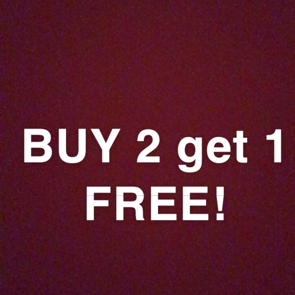 Buy 2 (under $30) get 1 free piece of clothing!